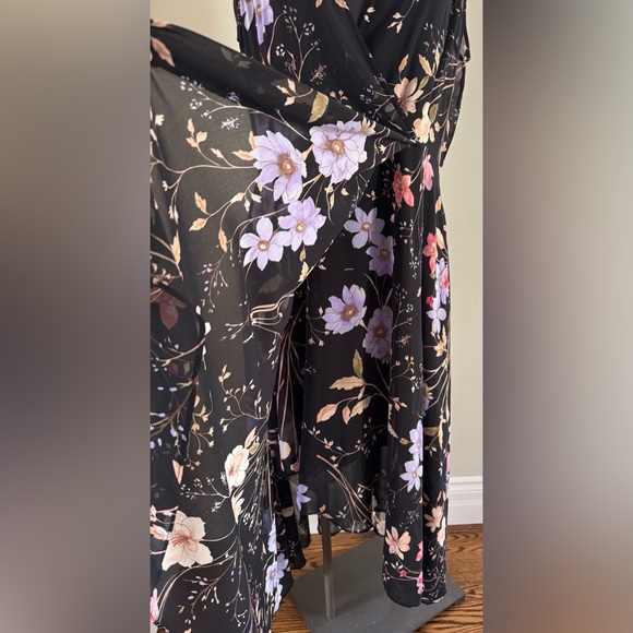 Calvin Klein A Line Floral Midi Dress with Separate Slip Size 12 - Picture 11 of 14